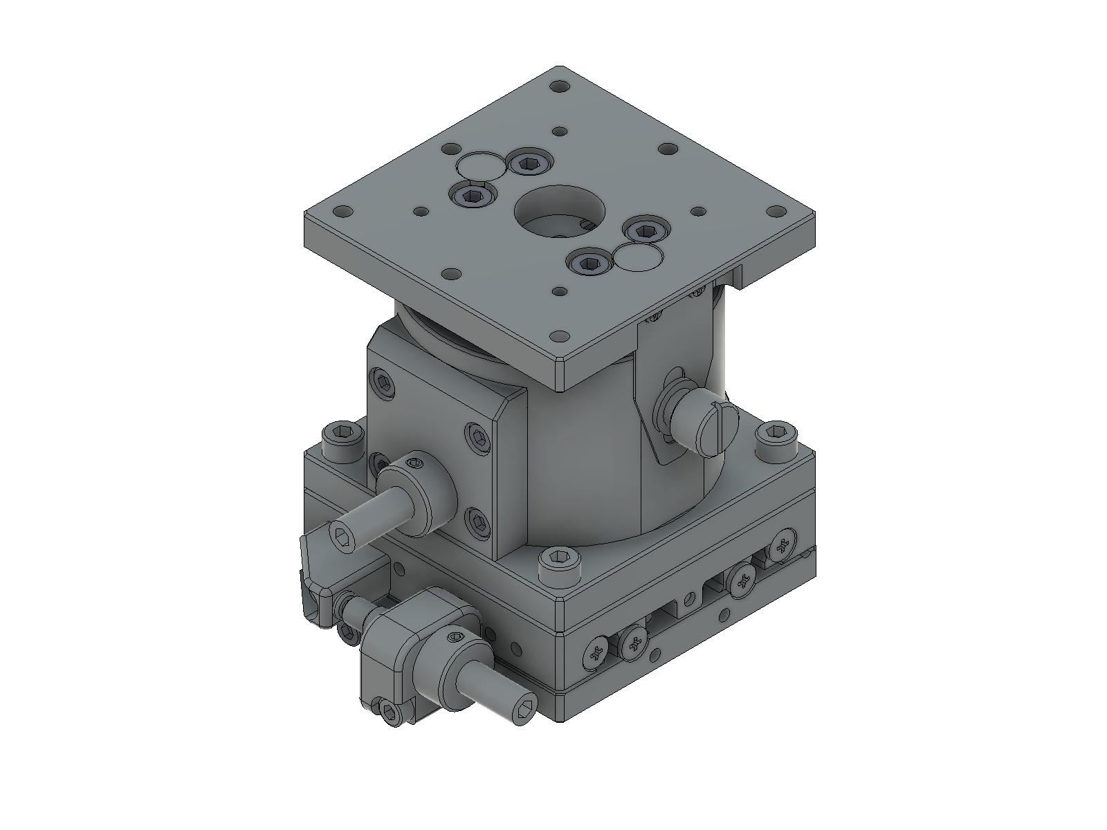 Łożysko EXC 60X60mm, stalowe, stolik osi XZ, boczna śruba sześciokątna, +/-6.5/5.0mm, gwinty M4 (TSD-604SFP)