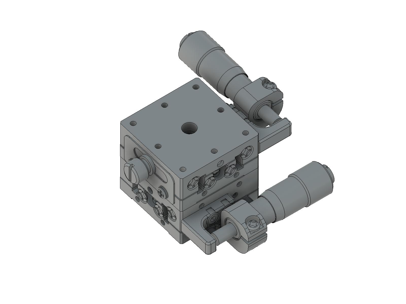 Łożysko EXC 25X25mm, stal nierdzewna, stolik XY, mikrometr boczny, +/-3mm, gwinty M2 (TSDH-252WS)
