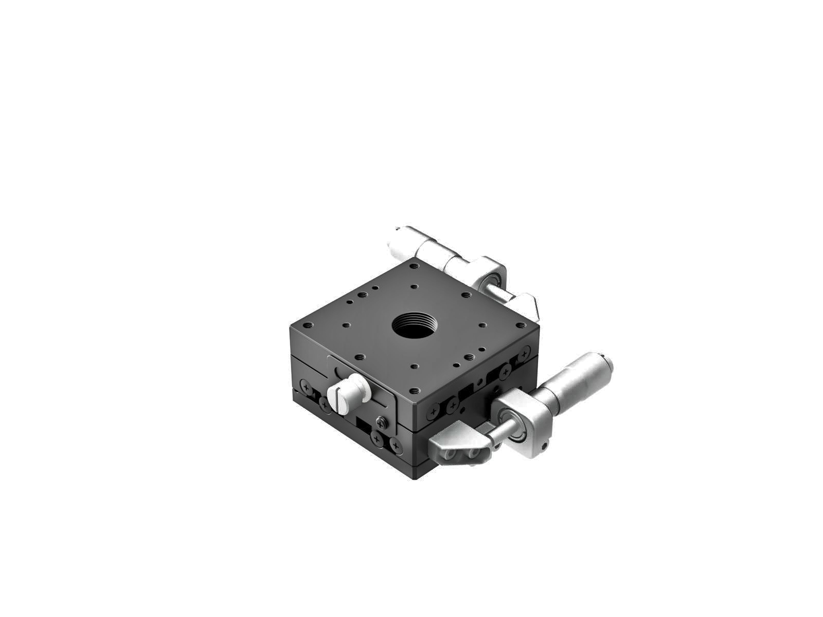 Łożysko EXC 60X60mm, stalowe, stolik XY, mikrometr boczny, +/-6.5mm, gwinty M4 — zdjęcie produktu, nr katalogowy TSD-602S