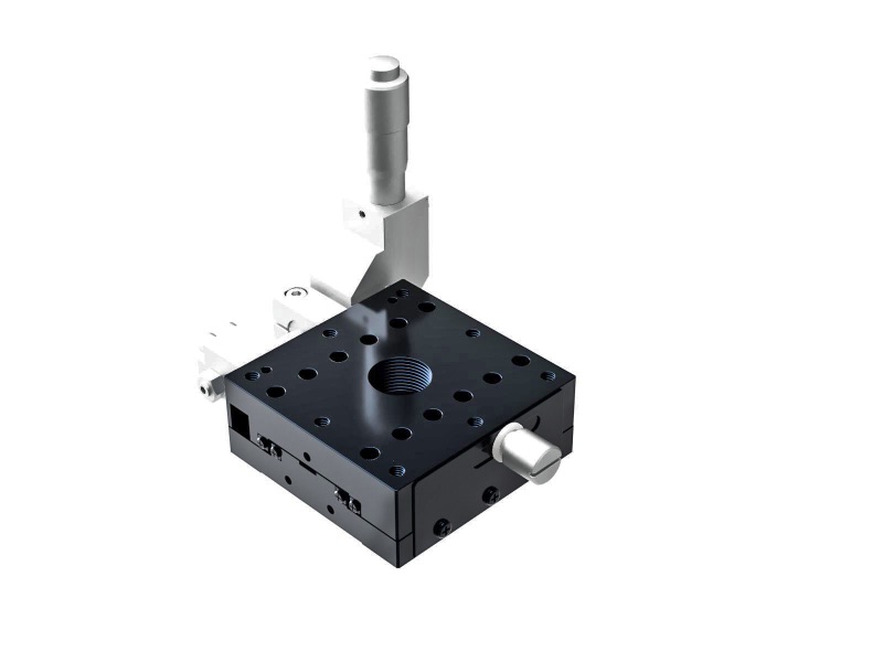 Łożysko krzyżowo-rolkowe 60X60mm, aluminiowe, stolik osi X, boczny mikrometr 90°, +/-6.5mm, gwinty M4, prawoskrętny (TAM-601SRDL)