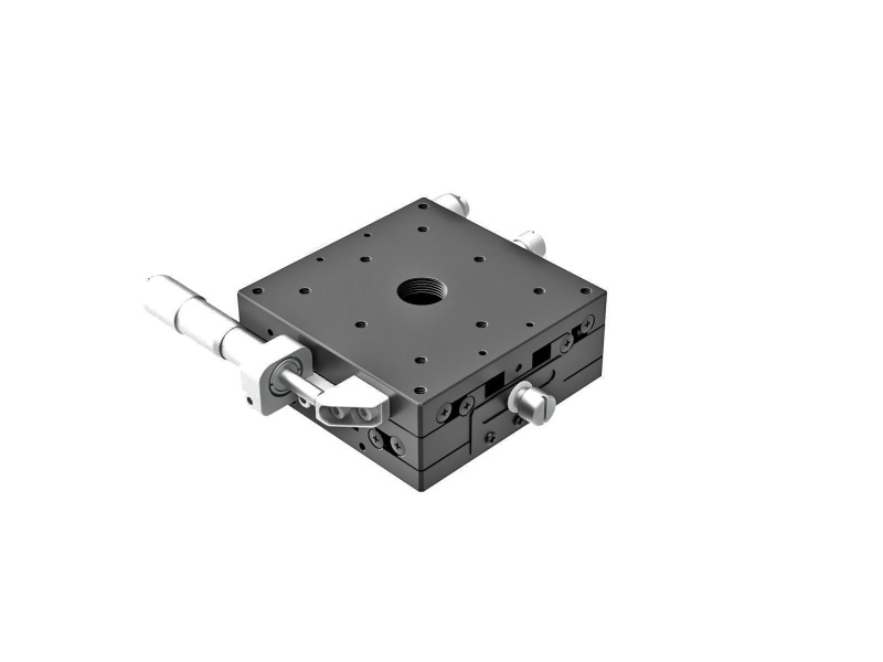 Łożysko EXC 80X80mm, stalowe, stolik XY, boczny mikrometr, +/-12.5mm, gwinty M4, prawoskrętne (TSD-802SR)