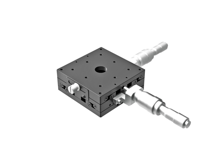 Łożysko EXC 80X80mm, stalowe, stolik XY, centralny mikrometr różnicowy, +/-6.5mm, gwinty M4 (TSD-802CDM)