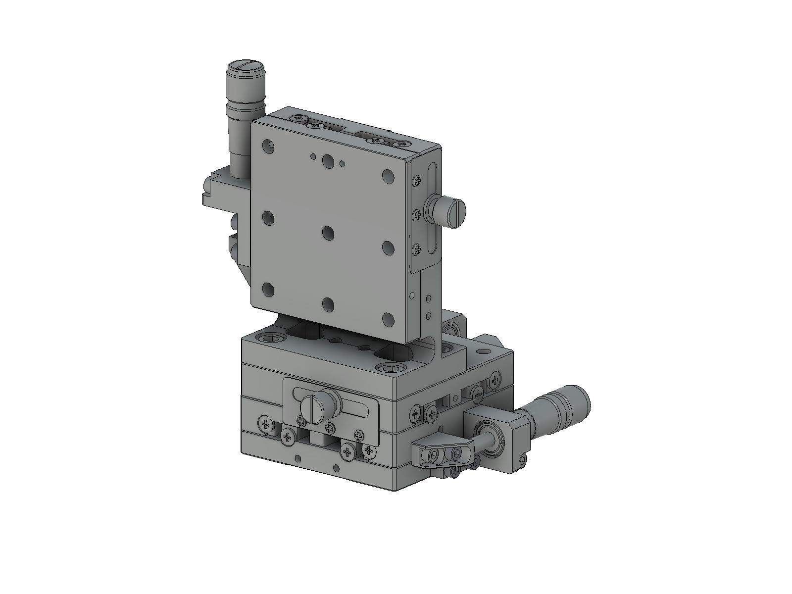 Łożysko EXC 65X65mm, kompatybilne z próżnią, ze stali nierdzewnej, stolik o osi XYZ, (pionowa platforma) mikrometr boczny, +/-6.5mm, gwinty M6 (TSDS-655SL-M6)