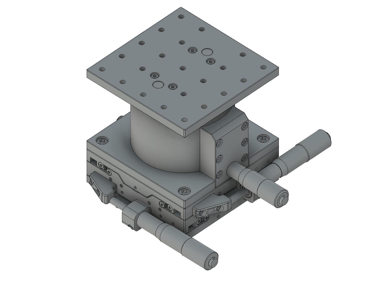 Łożysko EXC 120X120mm, stalowe, stolik XYZ, mikrometr boczny, +/-20/20/10mm, gwint 1/4-20 (TSD-1205SUU)