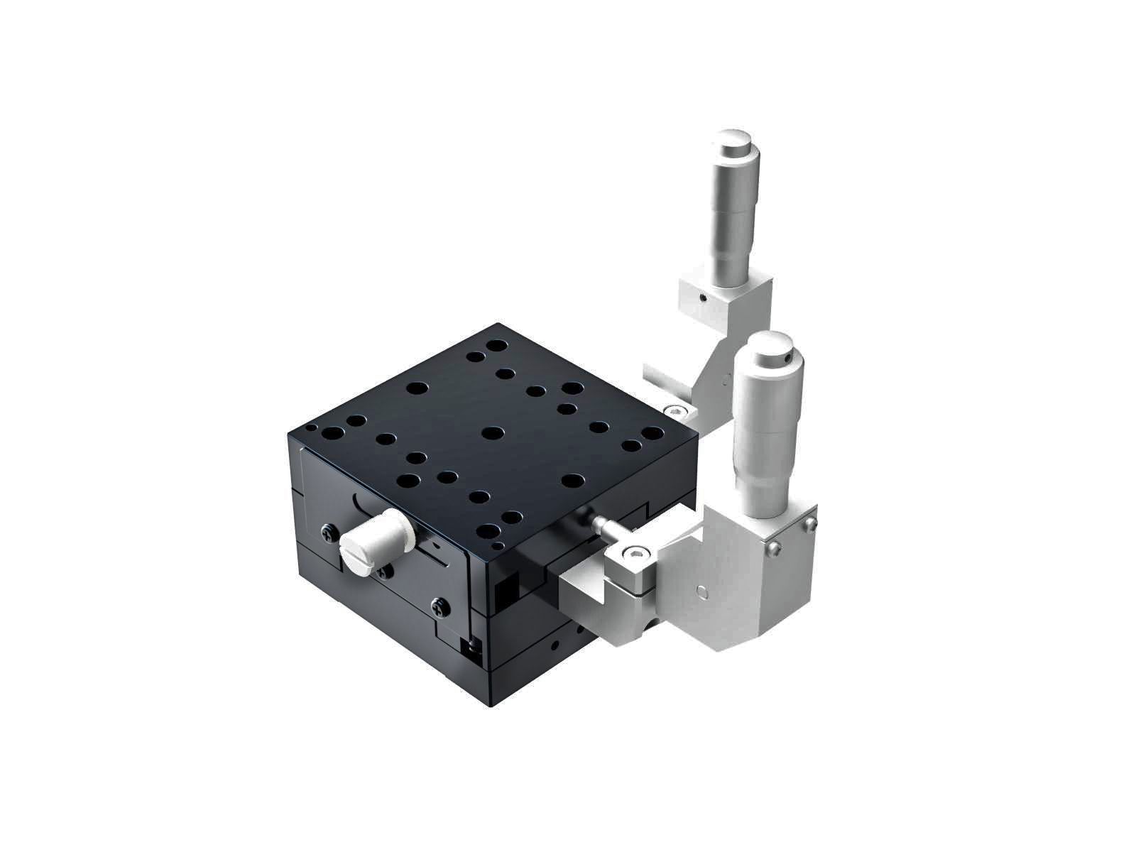 Łożysko krzyżowo-rolkowe 65X65mm, aluminiowe, stolik XY, centralny mikrometr 90°, +/-6.5mm, gwinty 1/4-20 — zdjęcie produktu, nr katalogowy TAM-652CDLUU