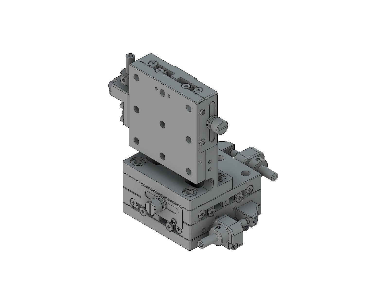 Łożysko EXC 65X65mm, stalowe, stolik osi XYZ, (platforma pionowa) śruba sześciokątna boczna, +/-6.5mm, gwinty M6, prawoskrętny (TSD-655SRLFP-M6)