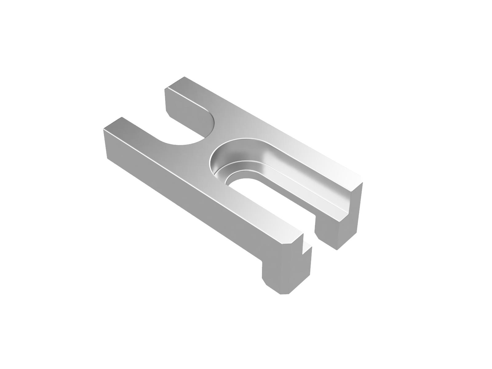 Zacisk widelcowy metryczny do stojaka na cokole, długość 42mm (RC-10-17)