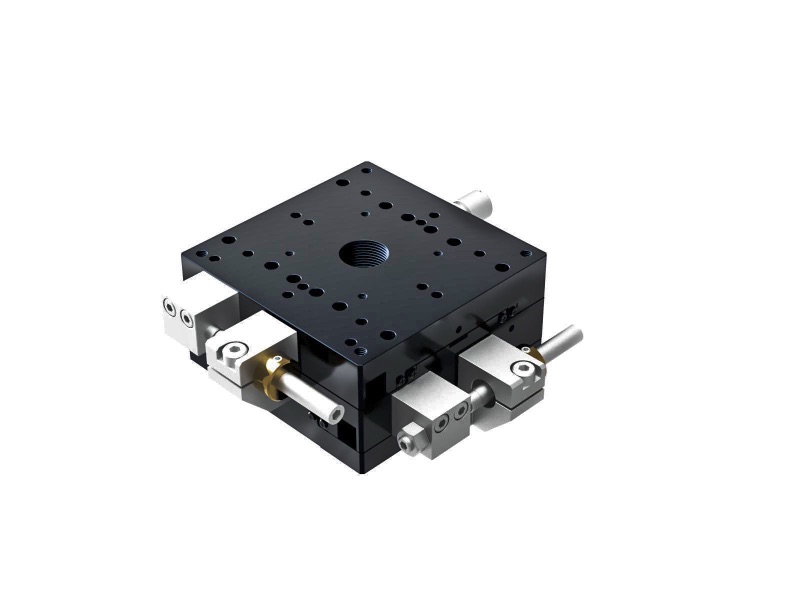 Łożysko krzyżowo-rolkowe 80X80mm, aluminiowe, stolik XY, boczna śruba sześciokątna, +/-7.5mm, gwinty M4 — zdjęcie produktu, nr katalogowy TAM-802SFP