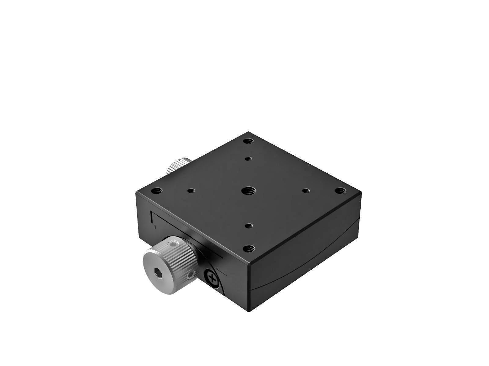 Goniometr 40X40mm, mosiężny wpust, 1-osiowy, +/-15 stopni, wysokość osi 51mm, prawoskrętny, przekładnia ślimakowa, gwint 6-32 (GOH-40A51RUU)