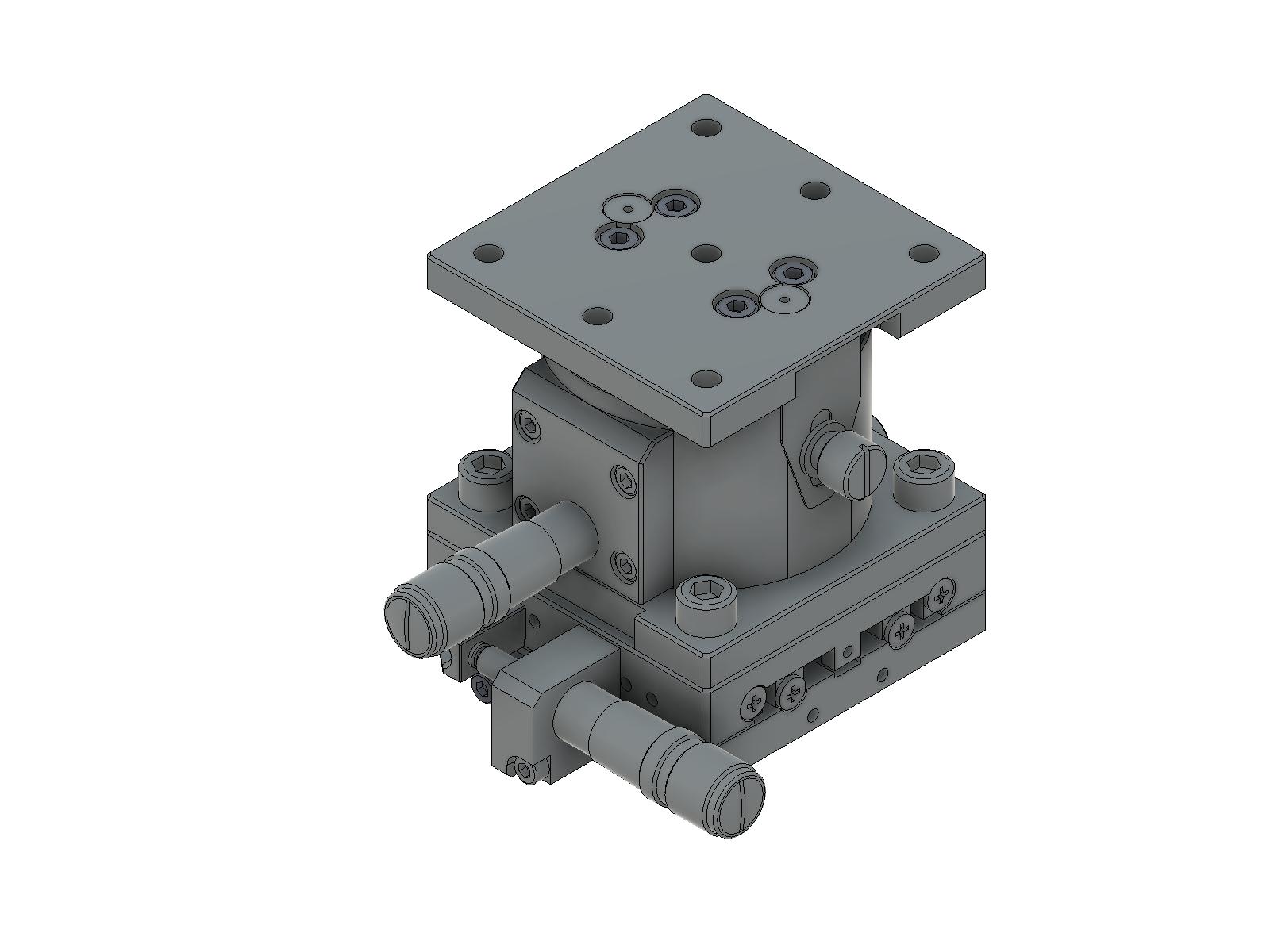 Łożysko EXC 65X65mm, kompatybilne z próżnią, stal nierdzewna, stolik osi XZ, mikrometr boczny, +/-6.5/5.0mm, gwinty 1/4-20 — zdjęcie produktu, nr katalogowy TSDS-654SUU
