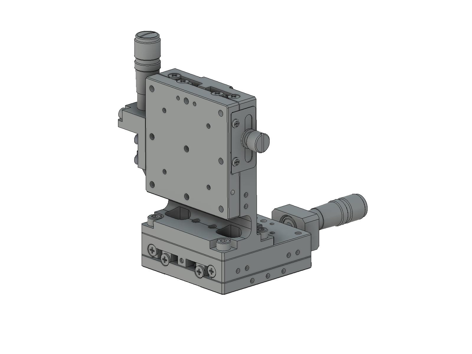 Łożysko EXC 65X65mm, kompatybilne z próżnią, stal nierdzewna, stolik osi XZ (platforma pionowa), mikrometr centralny, +/-6.5mm, gwinty M6 (TSDS-654CL-M6)