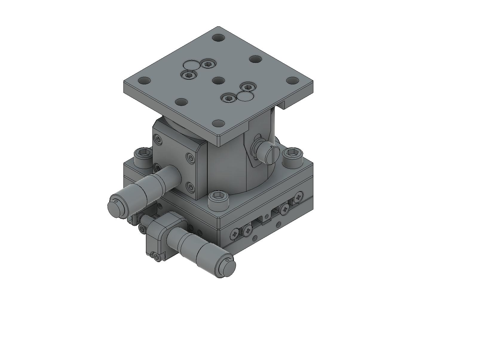Łożysko EXC 65X65mm, stalowe, stolik osi XZ, boczny mikrometr, +/-6.5/5.0mm, gwinty M6 — zdjęcie produktu, nr katalogowy TSD-654S-M6