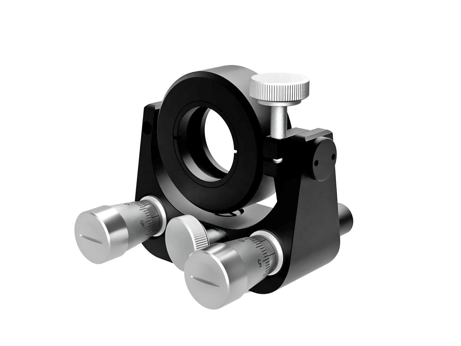 Uchwyt lustra z gimbalem, metryczny dla optyki 25.4mm z mikrometrem (MHAN-25.4M-EE)