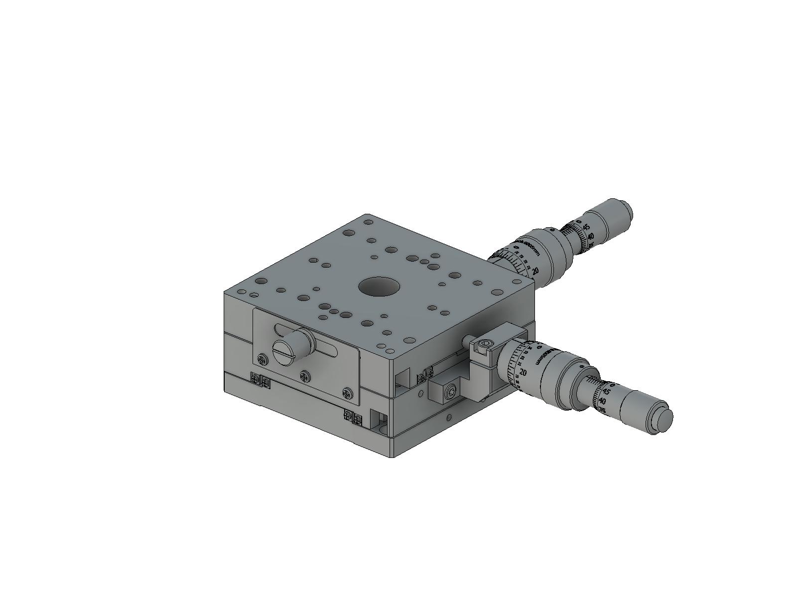Łożysko krzyżowo-rolkowe 80X80mm, aluminiowe, stolik XY, centralny mikrometr różnicowy, +/-7.5mm, gwinty M4 — zdjęcie produktu, nr katalogowy TAM-802CDM