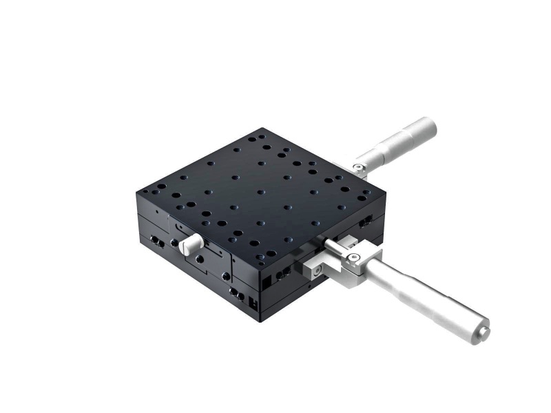 Łożysko krzyżowo-rolkowe 120X120mm, aluminiowe, stolik XY, mikrometr centralny, +/-20mm, gwinty 1/4-20 (TAM-1202CUU)
