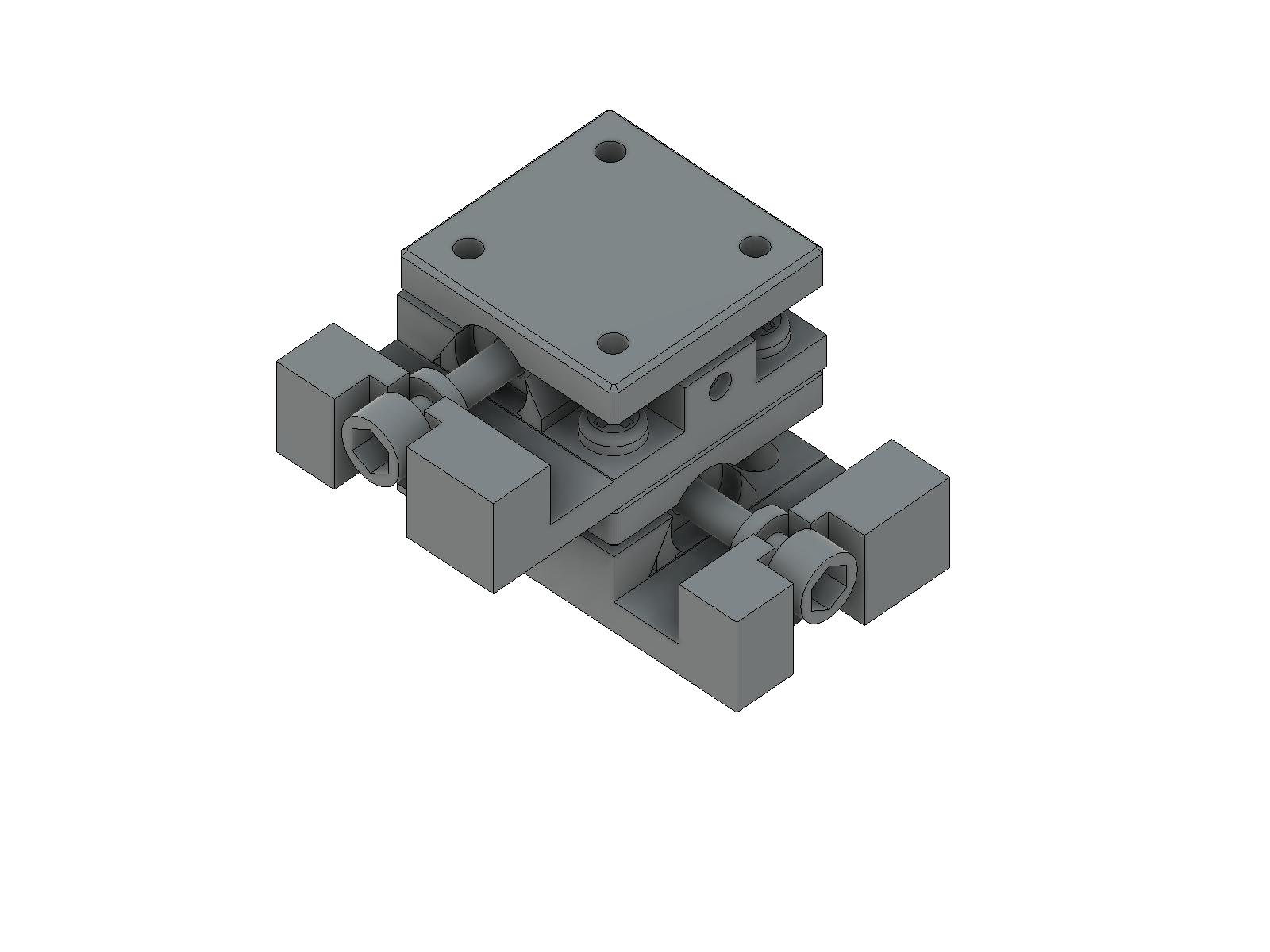 Prowadnica jaskółczy ogon 15X15mm, mosiężne, stolik XY, śruba prowadząca centralna, +/-3mm, gwinty M2 (TAS-152)