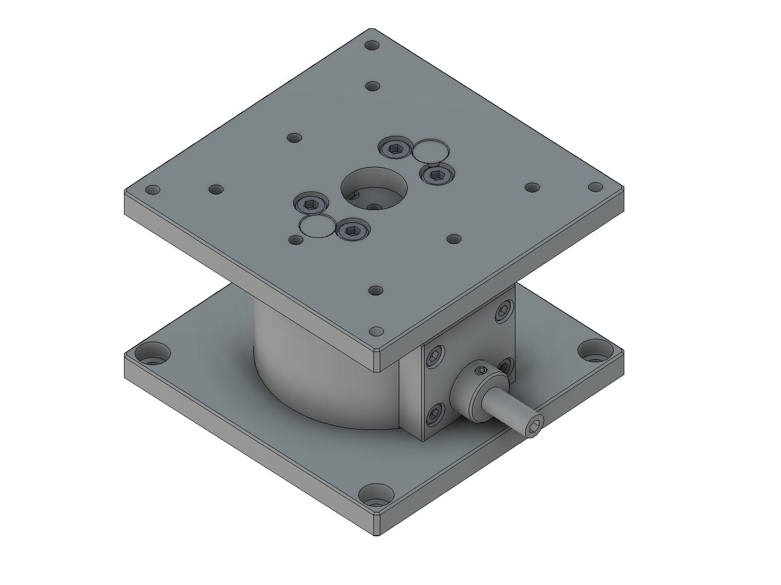 Łożysko EXC 80X80mm, stalowe, stolik Z-osi, (horyzontalna platforma/podstawa) śruba sześciokątna centralna, +/-5mm, gwinty M4 (TSD-803FP)