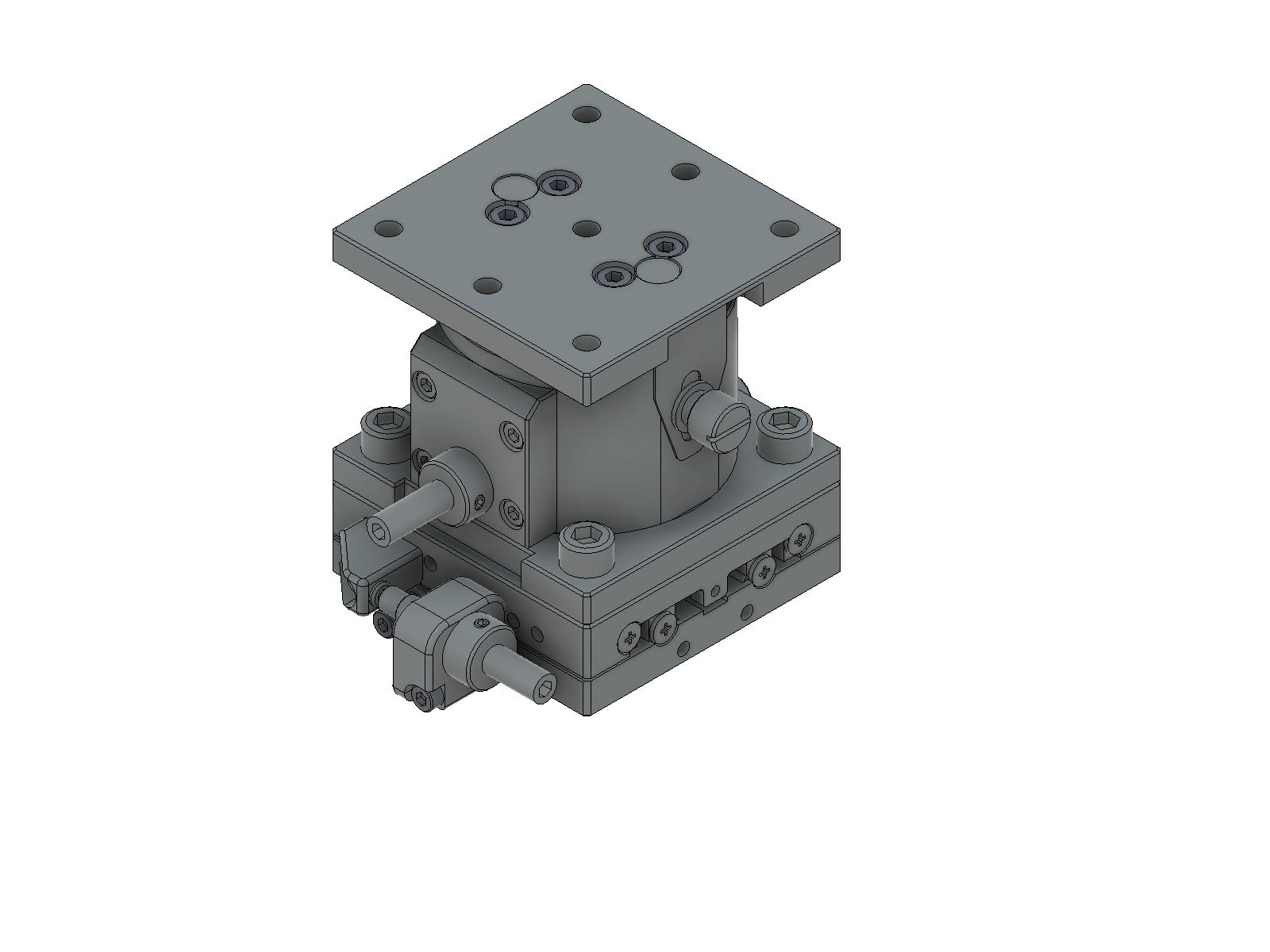 Łożysko EXC 65X65mm, stalowe, stolik osi XZ, boczna śruba sześciokątna, +/-6.5/5.0mm, gwinty 1/4-20 — zdjęcie produktu, nr katalogowy TSD-654SFPUU
