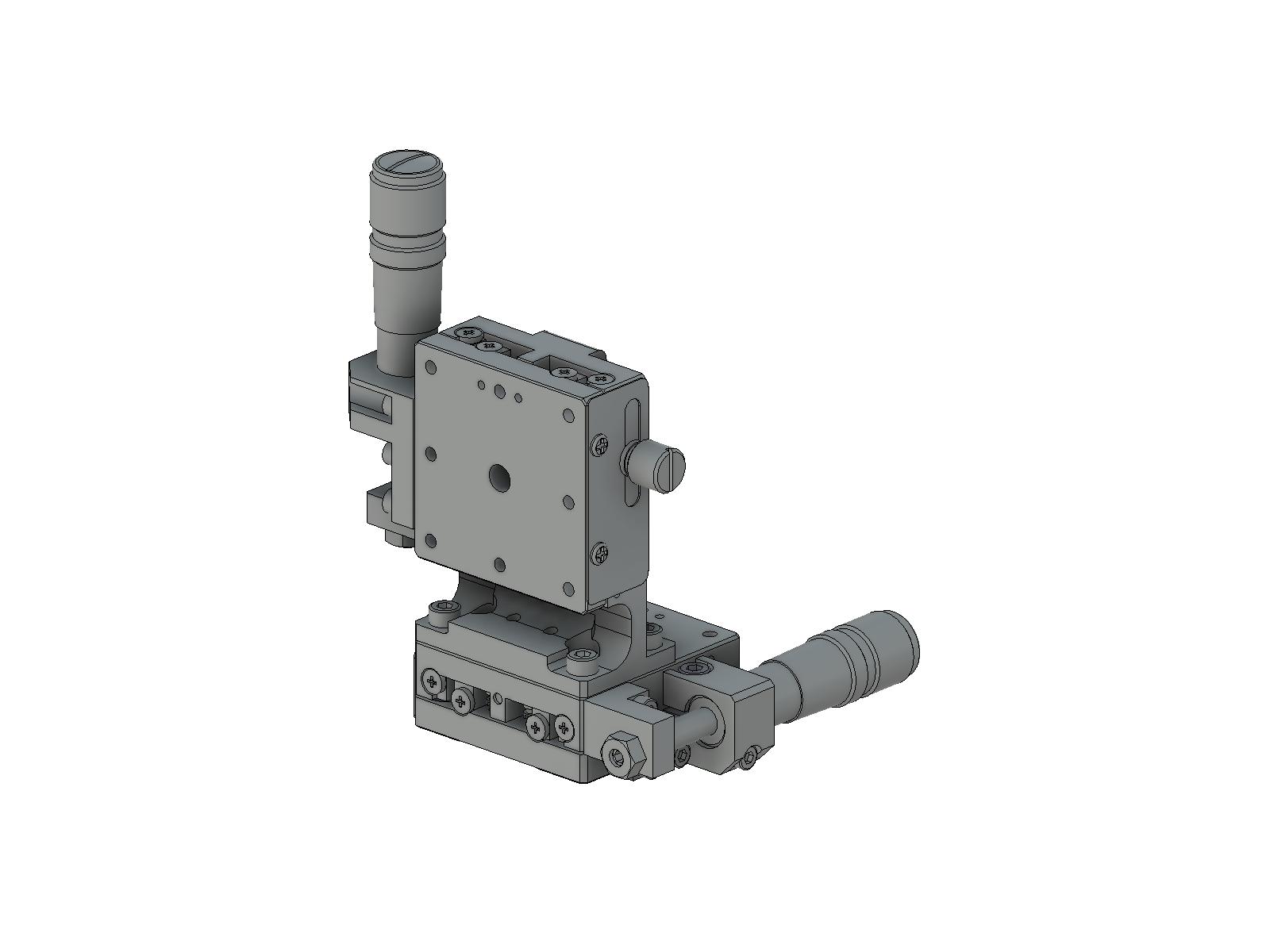 Łożysko EXC 40X40mm, kompatybilne z próżnią, stal nierdzewna, stolik osi XZ (platforma pionowa), mikrometr boczny, +/-6.5mm, gwinty 6-32 (TSDS-404SLUU)