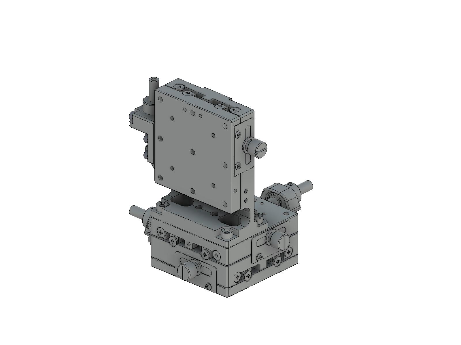 Łożysko EXC 60X60mm, stalowe, stolik osi XYZ, (platforma pionowa) śruba sześciokątna centralna, +/-6.5mm, gwinty M4 (TSD-605CLFP)