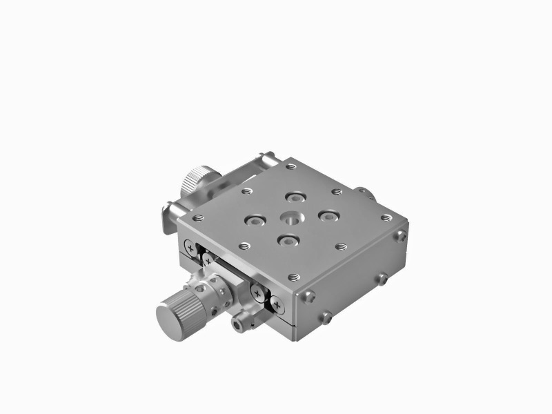 Goniometr 40X40mm z niklowanym wykończeniem, łożyska EXC, 1-osiowy, +/-6°, wysokość osi 75mm, praworęczny, przekładnia ślimakowa, gwint M3 (GOHT-40A75R)