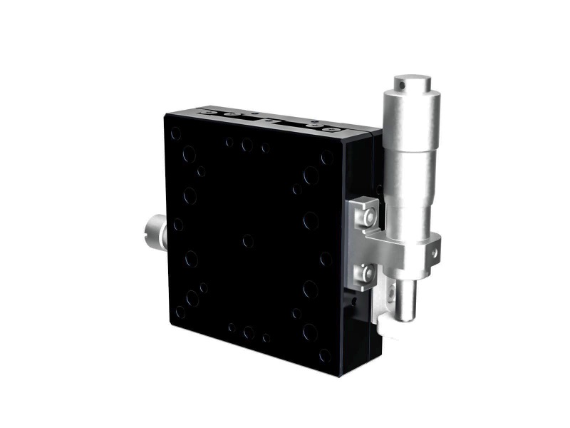 60X60mm łożysko kulkowe, aluminiowy, stolik Z (platforma/baza pionowa) z mikrometrem bocznym, +/-6.5mm, gwinty M4 (TADC-601SZ)