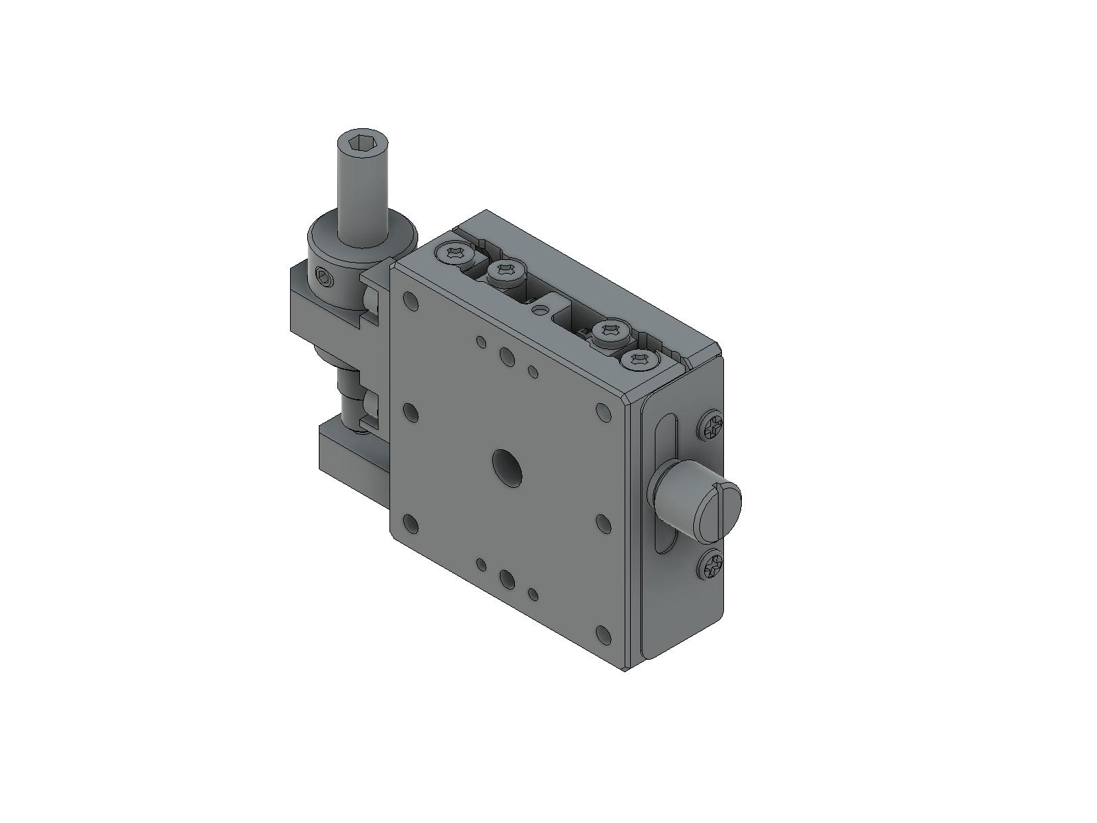 Łożysko EXC 40X40mm, stalowe, stolik osi Z, (platforma pionowa/baza) centralna śruba sześciokątna, +/-6.5mm, gwinty M3, prawoskrętne (TSD-401SRZFP)