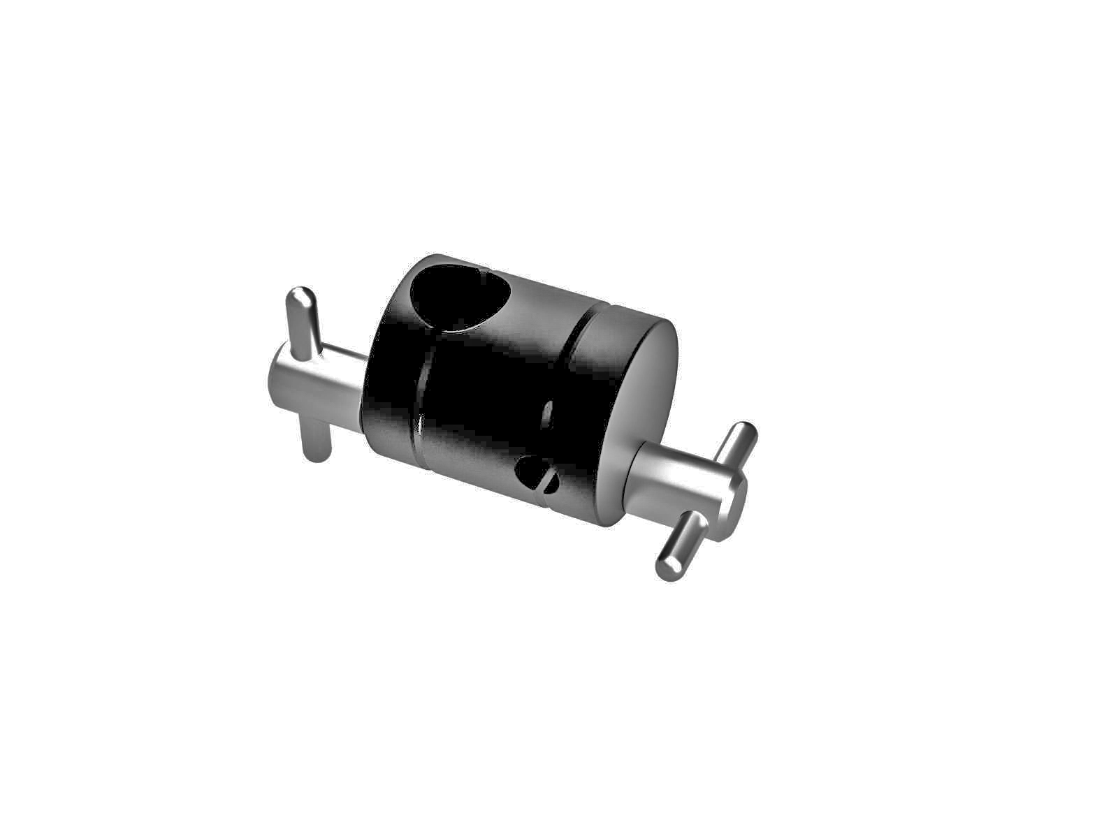 Zaciski krzyżowe pod kątem prostym do łączenia słupków 12.7mm i 6mm (CCHN-12.7-6)