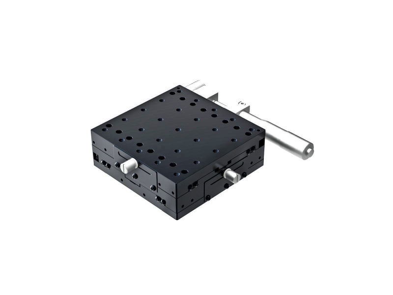 Łożysko krzyżowo-rolkowe 120X120mm, aluminiowe, stolik XY, mikrometr boczny, +/-20mm, gwinty M6, prawoskrętne (TAM-1202SR-M6)