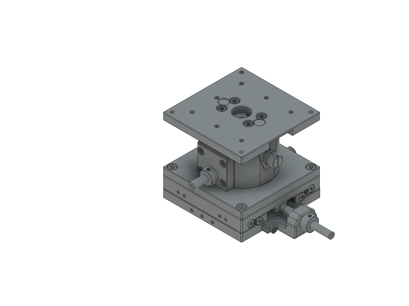 Łożysko EXC 80X80mm, stalowe, stolik osi XZ, śruba sześciokątna na środku, +/-12.5/5.0mm, gwinty M4 — zdjęcie produktu, nr katalogowy TSD-804CFP