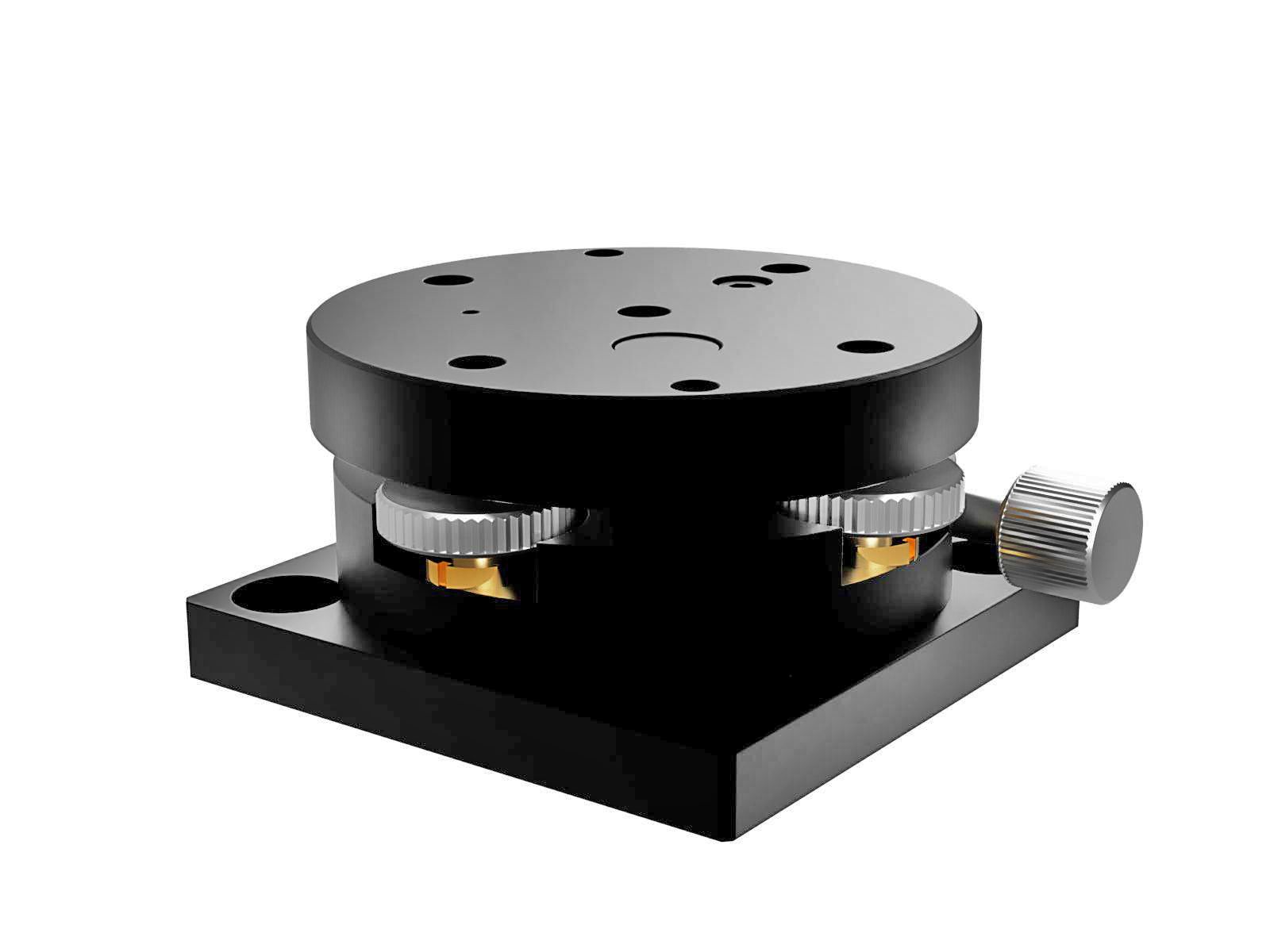 Średnica 65mm, aluminium, kinematyczna platforma obrotowa, +/-3 stopnie precyzyjna regulacja, napęd pokrętłem, gwinty 1/4-20 (KKD-65CUU)