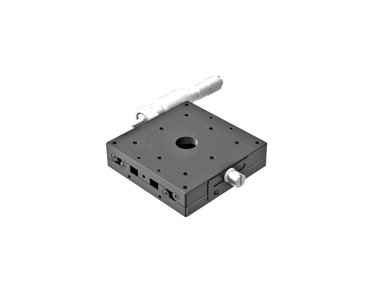Łożysko EXC 80X80mm, stalowe, stolik osi X, mikrometr boczny różnicowy, +/-6.5mm, gwinty M4, prawoskrętny (TSD-801SRDM)