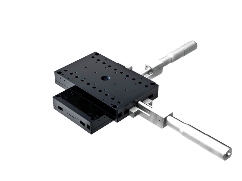 Łożysko krzyżowo-rolkowe 100X160mm, aluminiowe, stolik XY, mikrometr centralny, +/-25mm, gwinty M4 — zdjęcie produktu, nr katalogowy TAM-10162C