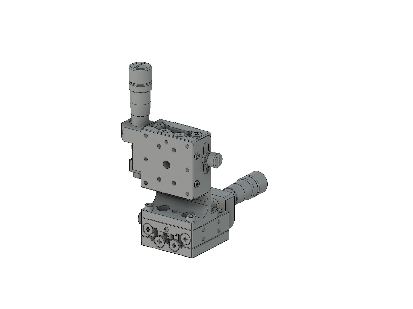 Łożysko EXC 25X25mm, kompatybilne z próżnią, stal nierdzewna, stolik osi XZ (platforma pionowa), mikrometr centralny, +/-3mm, gwinty M2 (TSDS-254CL)