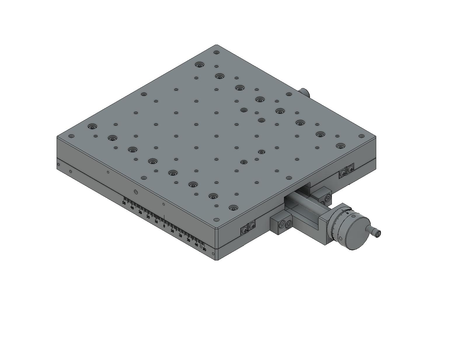 Łożysko krzyżowe 200X200mm, aluminiowe, stolik osi X, śruba prowadząca centralna, +/-50mm, gwinty M6 (TAMC-20201-M6)