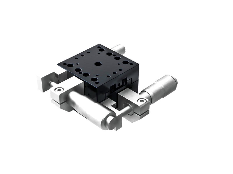 Łożysko krzyżowe 40X40mm, aluminiowe, stolik XY, boczny mikrometr, +/-6.5mm, gwinty 6-32 — zdjęcie produktu, nr katalogowy TAM-402SUU