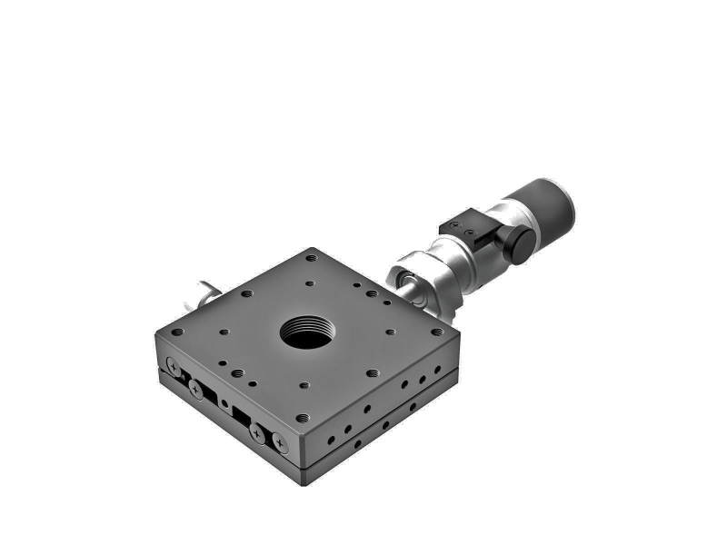 Łożysko EXC 60X60mm, stalowe, stolik osi X, mikrometr centralny śrubowy submikronowy, +/-6.5mm, gwinty M4 (TSD-601CWP)