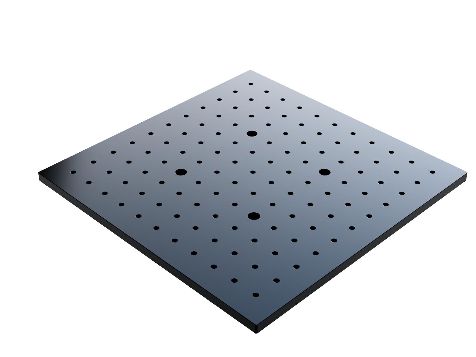 Platforma podnośnika laboratoryjnego 300X300mm, aluminiowa, gwinty M6 (LJP-300-M6)