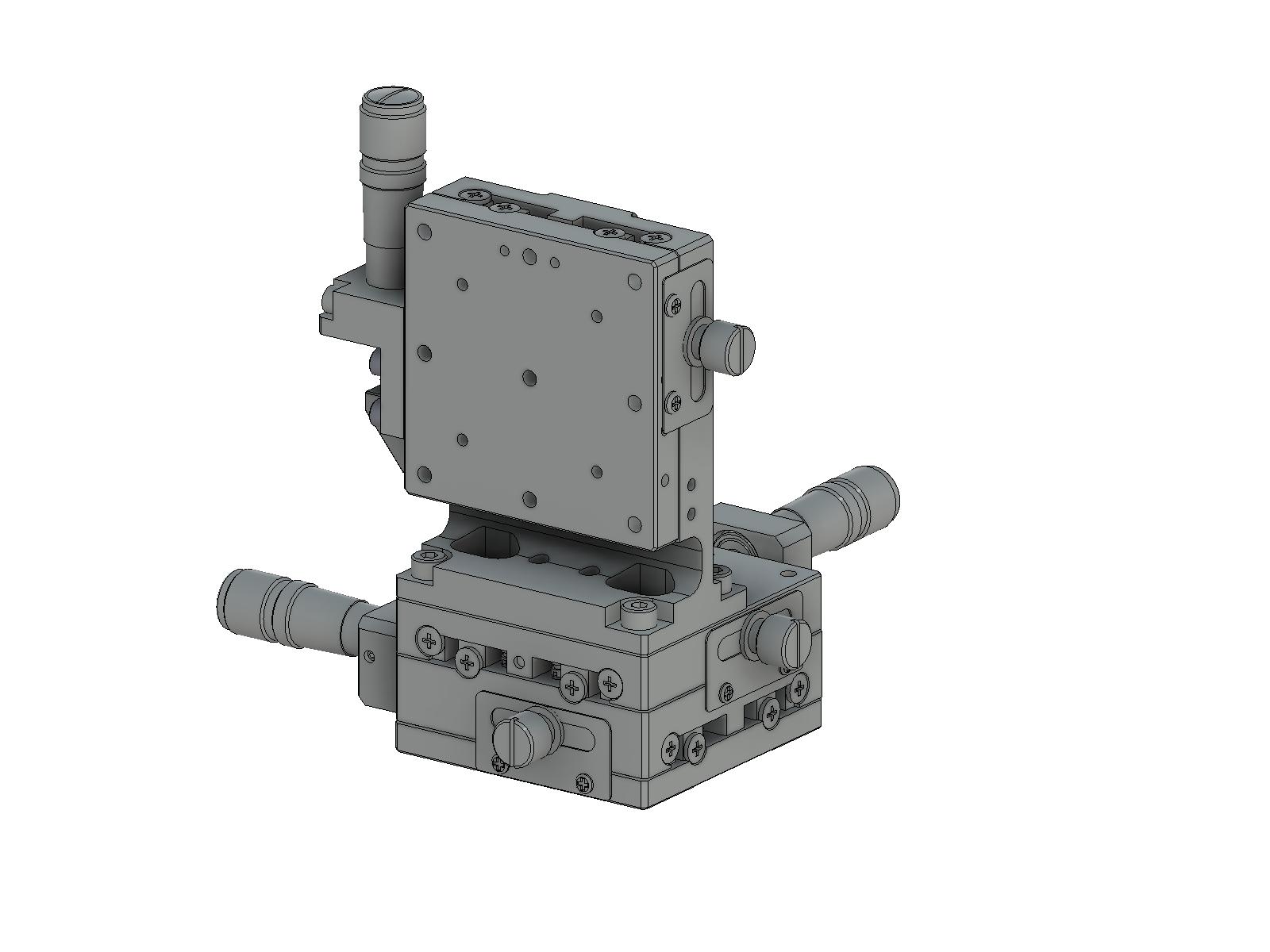 Łożysko EXC 60X60mm, kompatybilne z próżnią, ze stali nierdzewnej, stolik o osi XYZ, (pionowa platforma) mikrometr centralny, +/-6.5mm, gwinty M4 (TSDS-605CL)