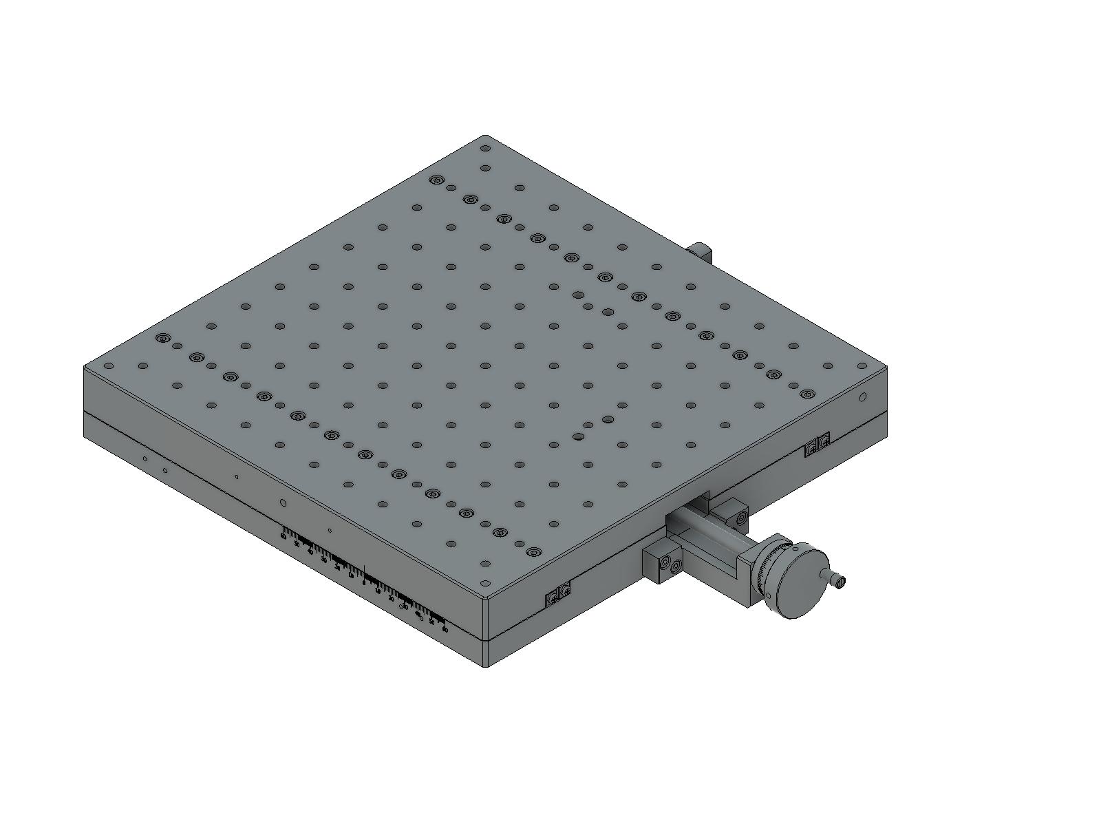 Łożysko krzyżowe 300X300mm, aluminiowe, stolik osi X, śruba prowadząca centralna, +/-60mm, gwinty M6 (TAMC-30301-M6)