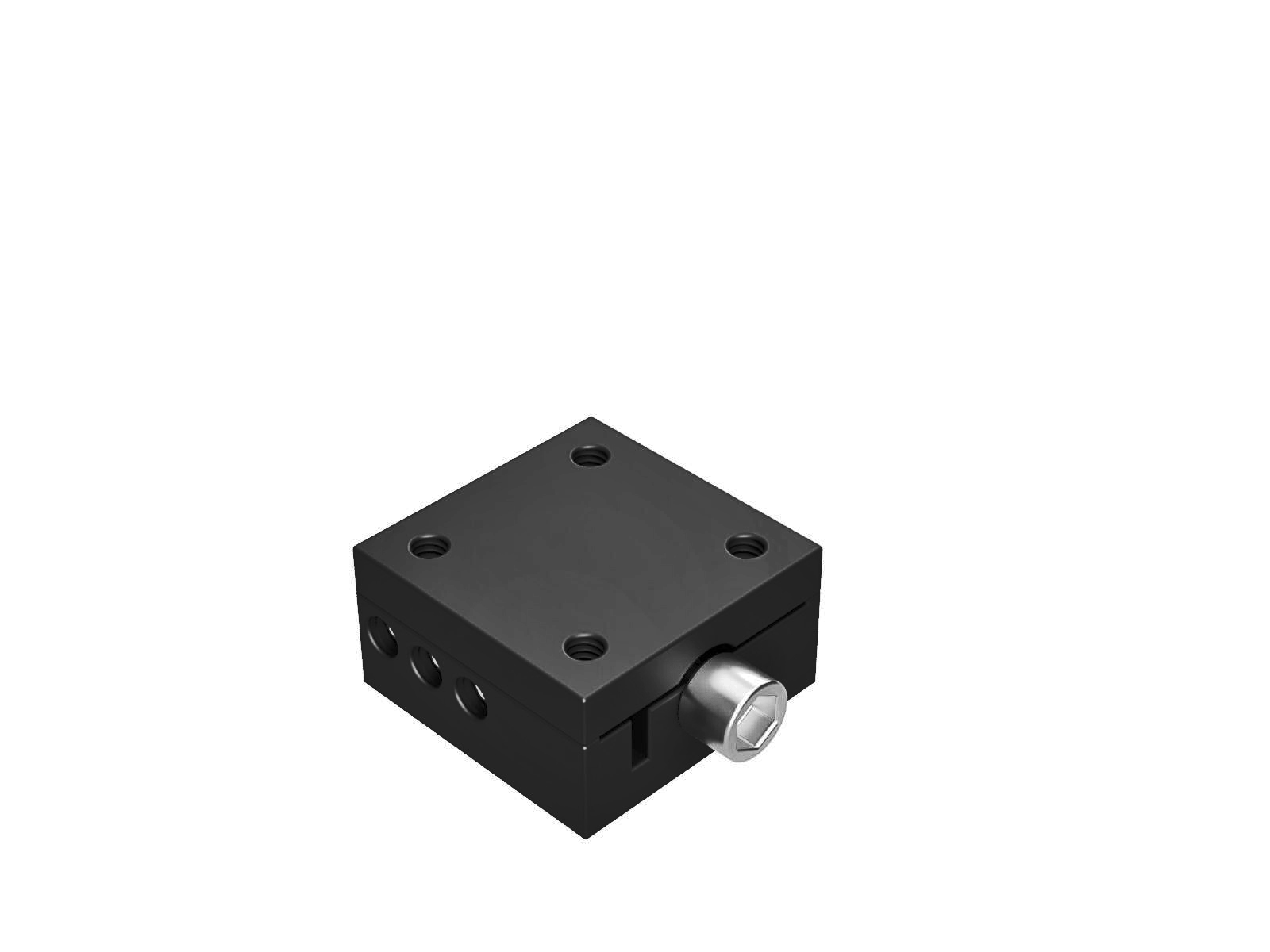 Prowadnica jaskółczy ogon 15X15mm, mosiężne, stolik osi X, śruba prowadząca centralna, +/-2mm, gwinty M2 (TASB-151)