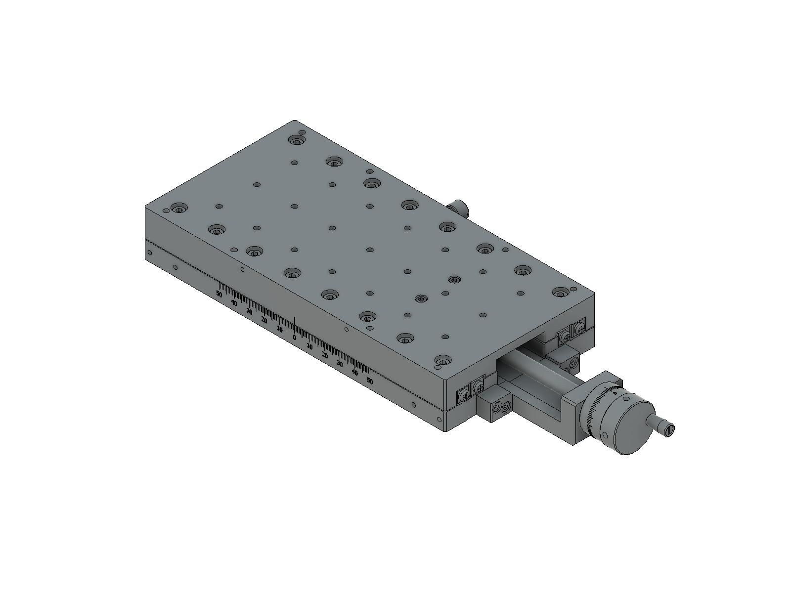 Łożysko krzyżowe 100X200mm, aluminiowe, stolik osi X, śruba prowadząca centralna, +/-50mm, gwinty M4 (TAMC-10201)